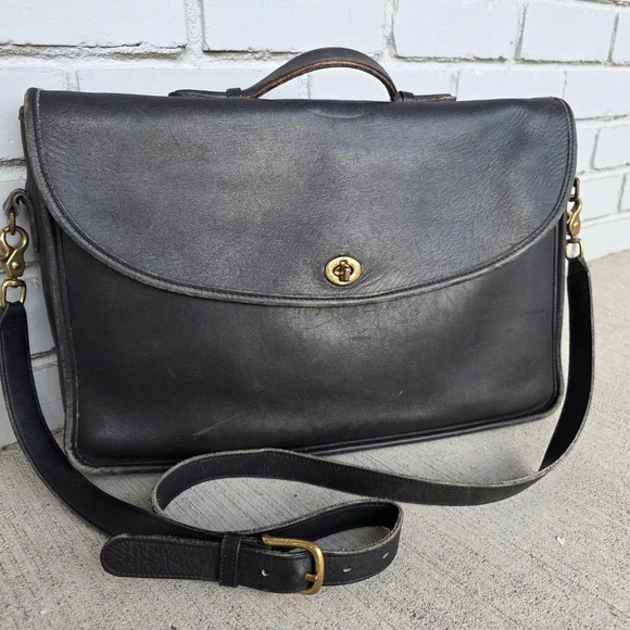 Other - Vintage Coach 5265 Black Leather Briefcase Messenger Bag – Made in USA, 1995